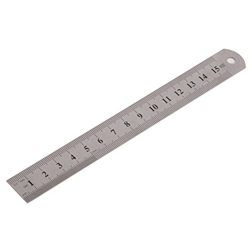 5x Regla de Acero Inoxidable 15cm ( Doble cara )