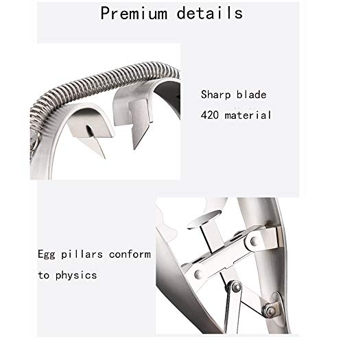 Abridor de huevos de acero inoxidable, separador de huevos, herramientas creativas de cocina (plata)