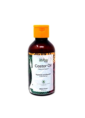 Aceite de ricino de The Abiba Project | Suero de crecimiento de cabello puro y hidratante de piel natural | Ideal para pestañas y cejas, arrugas, cicatrices, acné, uñas | Orgánico y sin crueldad