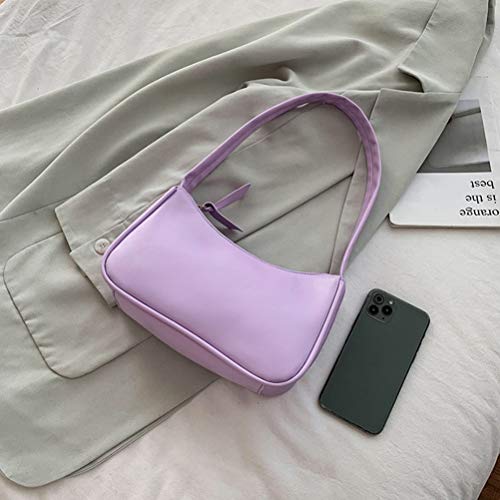 ADIUMA Hombro Bolso Retro axila Bolso Mujer Lazo Bolso PU Cuero Baguette Bolso