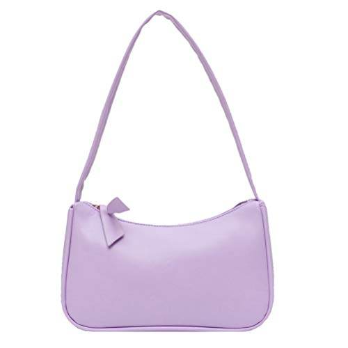 ADIUMA Hombro Bolso Retro axila Bolso Mujer Lazo Bolso PU Cuero Baguette Bolso