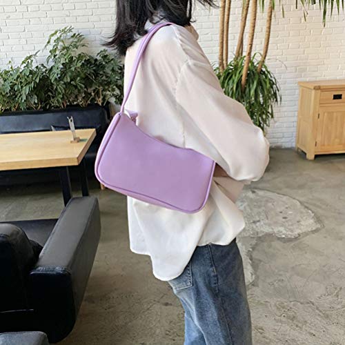 ADIUMA Hombro Bolso Retro axila Bolso Mujer Lazo Bolso PU Cuero Baguette Bolso