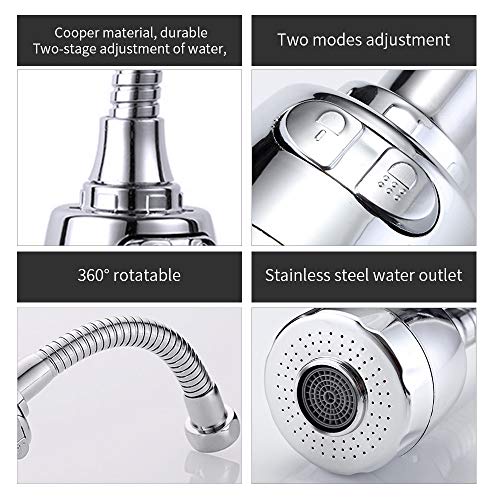 Afloia - Grifo universal con cabezal pulverizador, regulador de chorro, ahorro de agua, dispositivo de ahorro de agua, boquilla de grifo, ampliación de grifo, filtro de cocina, ducha