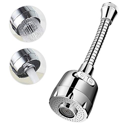 Afloia - Grifo universal con cabezal pulverizador, regulador de chorro, ahorro de agua, dispositivo de ahorro de agua, boquilla de grifo, ampliación de grifo, filtro de cocina, ducha