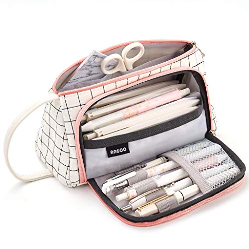 AidShunn Multifuncional Estuche de lápices de Gran Capacidad Bolsa de Lona Premium Bolsa de lápiz Organizador de papelería para niña