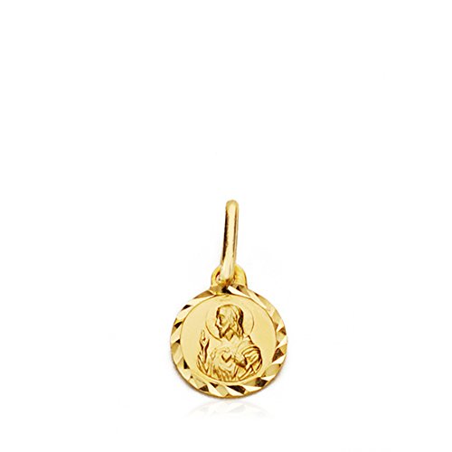 Alda Joyeros Escapulario lenteja bebé Cristo y V. del Carmen Oro Amarillo 18k 7mm