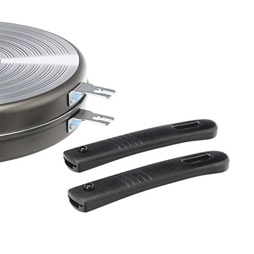 Alluflon Tradizione Italia Sartén dupla para tortillas, aluminio, Negro, 26 cm