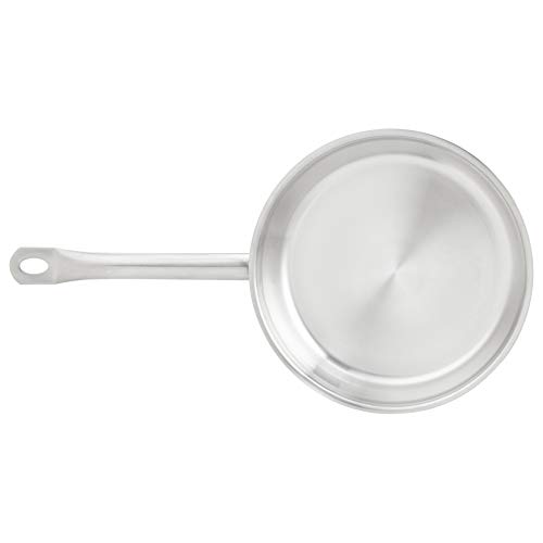 AmazonCommercial - Sartén de acero inoxidable con revestimiento de aluminio, 24 cm
