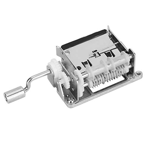 AMONIDA Movimiento de Caja de música, Aleación de Zinc DIY Tune Movimiento de manivela Manual, para Decoraciones diarias Producción de Cajas de música Regalos navideños Navidad