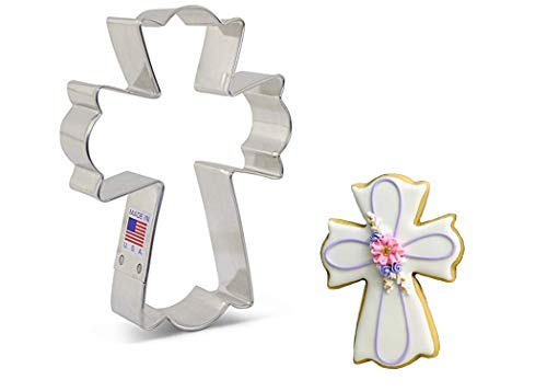 Ann Clark Cookie Cutters Cortador de galletas cruz elegante grande por Flour Box Bakery - 11,4 cm