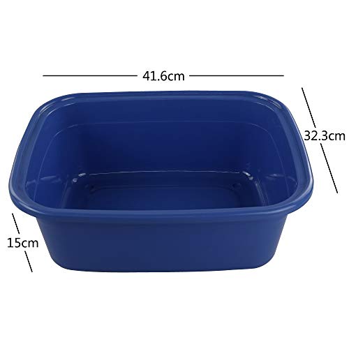 Annkky Juego de 3 Barreño Plástico, Cocina Rectangular Barreño, Barreño Plastico Grande