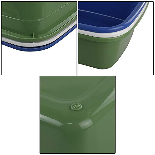 Annkky Juego de 3 Barreño Plástico, Cocina Rectangular Barreño, Barreño Plastico Grande