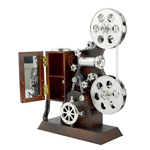 Antigüedad de la vendimia de la manivela Gran Proyector de película Movimiento Música Musical Box