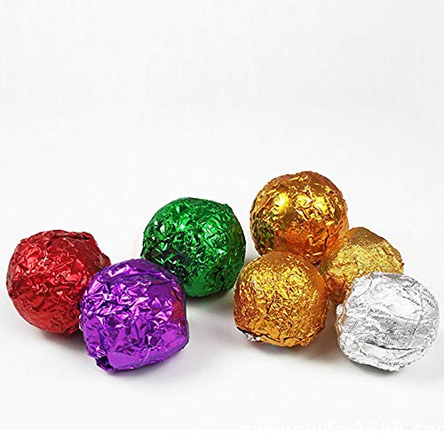 Anyasen 600 piezas aluminio Candy envoltorios papel aluminio dorado Envoltorios de dulces de chocolate Envoltura de papel dorado Chocolate envoltorio para embalaje Chocolate Candy (6 colores)