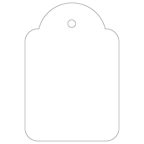 APLI 392 - Pack de 500 etiquetas colgantes, 36 x 53 mm, color blanco