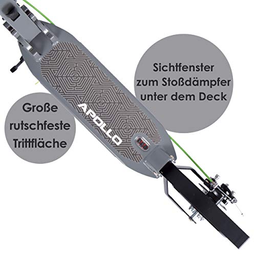 Apollo High End Scooter - Tornado City Scooter con Freno y suspensión, City Roller Plegable Ajustable en Altura, Kick Scooter para Adultos y niños