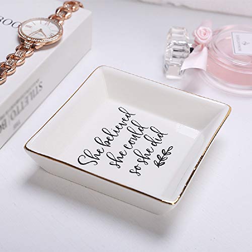 Asttic Anillo Plato de impresión Cerámica Joyería Plato Plato anillo de la pulsera de almacenamiento pendientes collar anillo de placas Perfume Vela Plate anillo de la decoración del regalo de la band