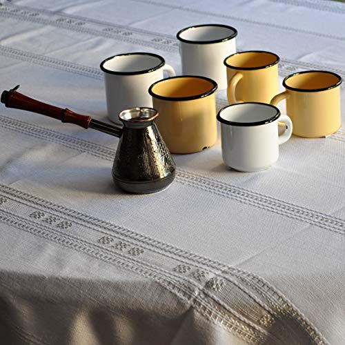 Aucune Surtido de 2 Tazas de Metal esmaltado - 250 ml - Blancas