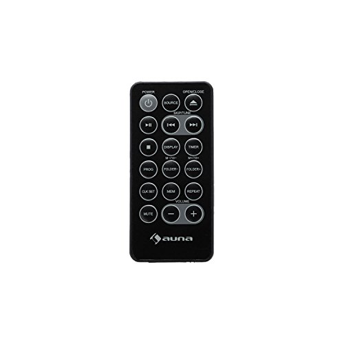 Auna KRCD 100 BT Radio de Cocina - Bluetooth , Reproductor de CD , Temporizador , Despertador , FM , MP3 , Pantalla LCD , 29 x 8 x 26,5 cm , 1,2 kg , 2 x 12 W RMS , Blanco
