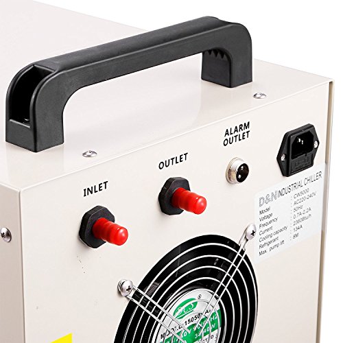 Autovictoria Autovictoria Water Chiller 6L Enfriador de Agua Industrial 10L / min Enfriador de Agua Enfriador 800W Enfriador de Agua 80 / 100W Tubo de vidrio CO2 (CW5000)