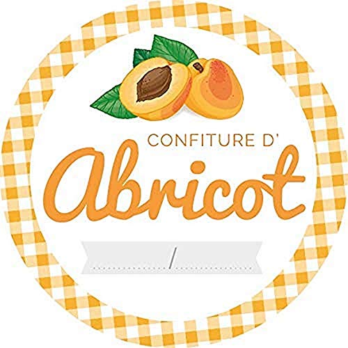 Avery – Bolsa de 64 etiquetas de mermelada de albaricoque, diámetro 47,5 mm