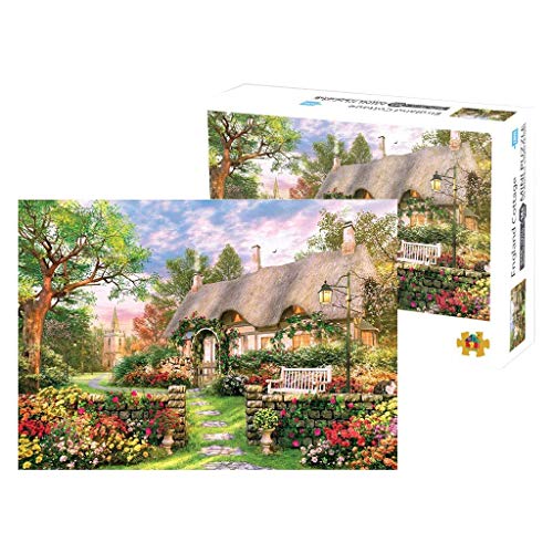 Ayjxtz Puzzle 1000 Piezas Imagen de Arte de Pared Moderno con Vista al Atardecer del Puente de Madera del mar Puzzle 1000 Piezas Gran Ocio vacacional, Juegos interactivos familiares50x75cm(20x30inch)