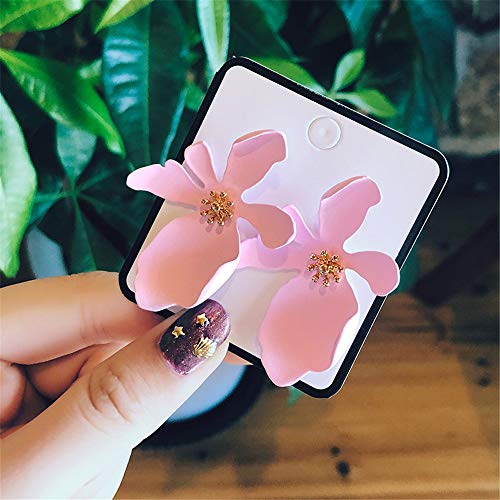baijuxing Pendientes Flor exagerados Pendientes Pendientes Personalizados Color Caramelo Lindo, C