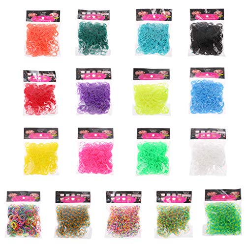 Bandas elásticas de goma Loom 600 piezas Rainbow Mega Recambio DIY pulseras bandas fiesta Favor Art manualidades para niñas 13