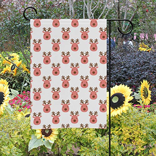 Bandera de jardín de Doble Cara de David, diseño de Ciervo, poliéster, 1, 12x18(in)