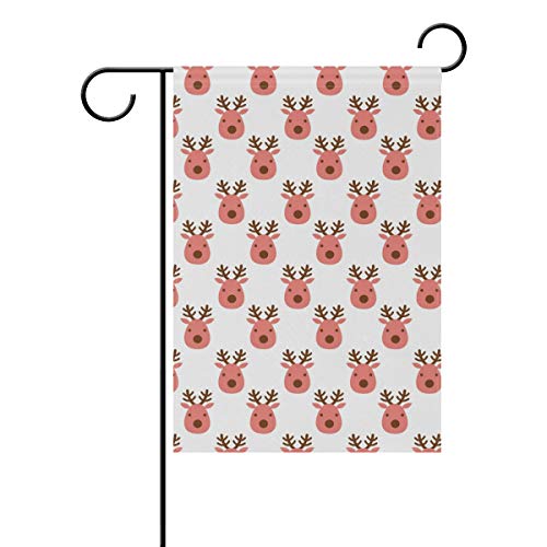 Bandera de jardín de Doble Cara de David, diseño de Ciervo, poliéster, 1, 12x18(in)