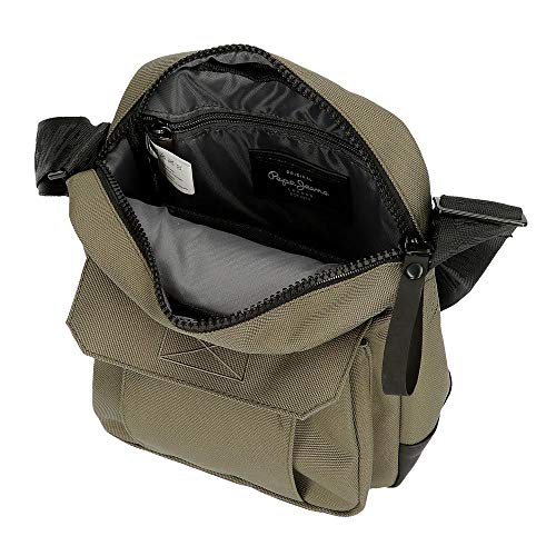 Bandolera Mediana Pepe Jeans Denton Caqui, 17x22x6 cm