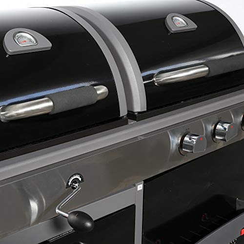 Barbacoa de Gas y carbón para jardín de Acero Negra Factory - LOLAhome