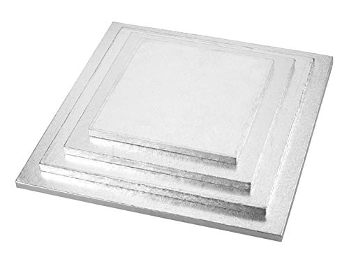 Base para Tarta (Cuadrada, 30,48 cm), Color Plateado