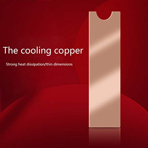 BASSK Enfriamiento Hoja de Cobre M.2 Disipador de Calor NVME Disipador de Calor NGFF M.2 2280 Conductividad térmica Oblea de Silicona Enfriador de Ventilador