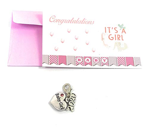 Bebé niña 2017 Clip en encanto con rosa caja de regalo hecho a mano por Libby 's Market Place