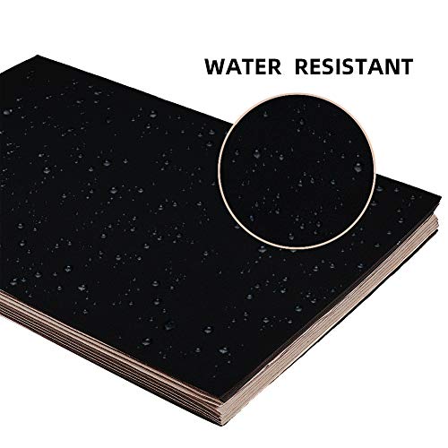 BENECREAT 20PCS Tela de Terciopelo (Negro) Tela Adherente Pegajosa Hojas Posteriores Hojas Adhesivas Traseras, Hoja A4 (21 cm x 30 cm), Autoadhesiva, Duradera y Resistente al Agua, Multiusos
