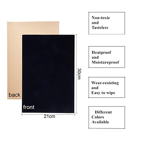 BENECREAT 20PCS Tela de Terciopelo (Negro) Tela Adherente Pegajosa Hojas Posteriores Hojas Adhesivas Traseras, Hoja A4 (21 cm x 30 cm), Autoadhesiva, Duradera y Resistente al Agua, Multiusos