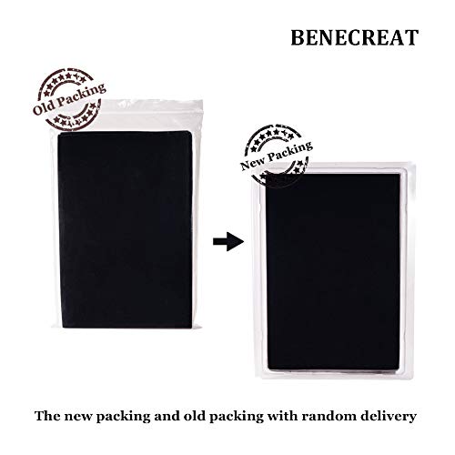BENECREAT 20PCS Tela de Terciopelo (Negro) Tela Adherente Pegajosa Hojas Posteriores Hojas Adhesivas Traseras, Hoja A4 (21 cm x 30 cm), Autoadhesiva, Duradera y Resistente al Agua, Multiusos