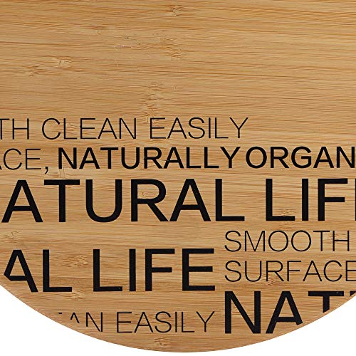 Bergner Natural Tabla de corte redonda, Bambú