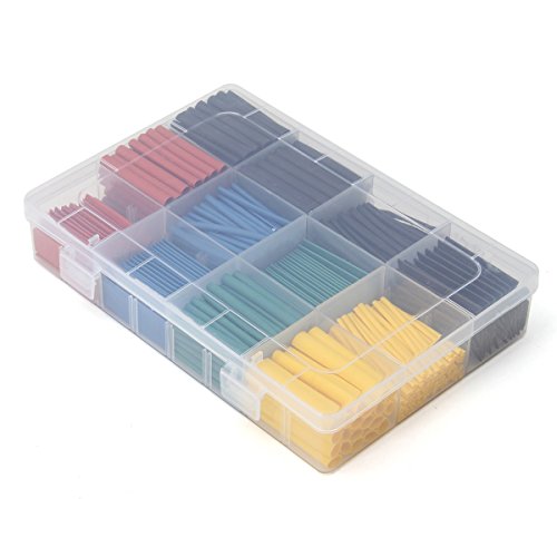 BESTOMZ 520 Piezas Tubo Termorretráctil Surtido 2:1 Tubería de Encogimiento de Calor Tubo Envoltura Manguito de Cable Alambre Funda Retráctil de Poliolefina Libre de Halógeno 5 Colores 8 Tamaños