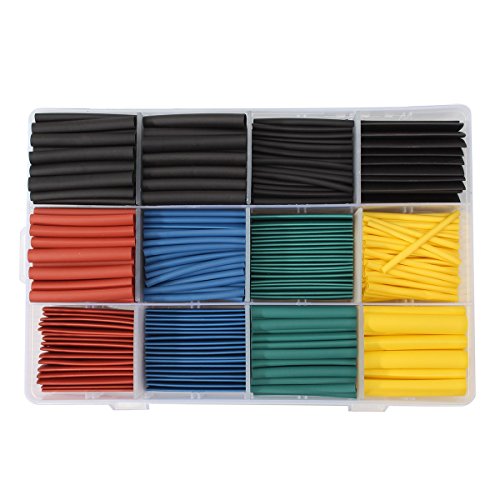 BESTOMZ 520 Piezas Tubo Termorretráctil Surtido 2:1 Tubería de Encogimiento de Calor Tubo Envoltura Manguito de Cable Alambre Funda Retráctil de Poliolefina Libre de Halógeno 5 Colores 8 Tamaños
