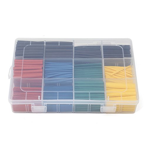 BESTOMZ 520 Piezas Tubo Termorretráctil Surtido 2:1 Tubería de Encogimiento de Calor Tubo Envoltura Manguito de Cable Alambre Funda Retráctil de Poliolefina Libre de Halógeno 5 Colores 8 Tamaños