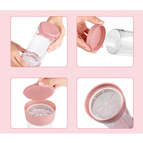 BESTONZON - Tamiz para harina, azúcar en polvo, coctelera para cocina, horneado (rosa)