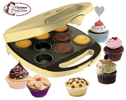 Bestron DKP2828 - Máquina para hacer cupcakes y muffins, 1400W
