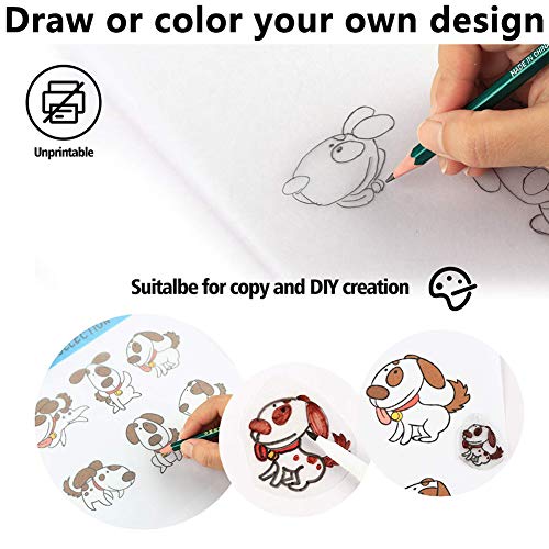 BESTZY 27pcs Transparente mate Shrinky dinks Placas Retráctiles Plastico magico imprimible(Sin patrón)