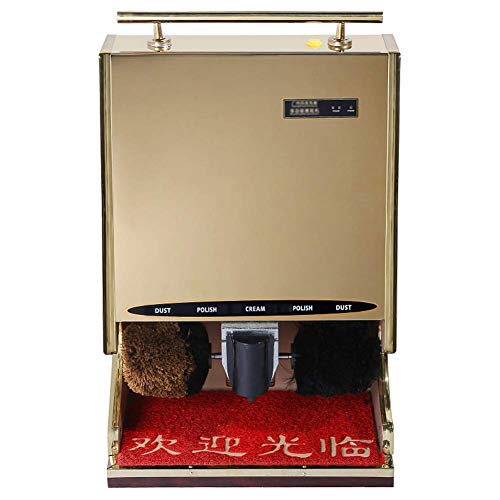 Betún automática de inducción, calzado eléctrico Cepillo de limpieza de calzado zapatos de la máquina de limpieza de cepillo kit adecuado for el Hotel Hall Centro de Ventas Club, titanio (color: titan