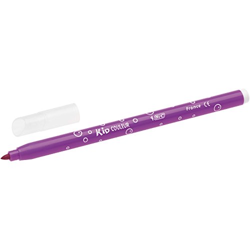BIC Kids Kid Couleur rotuladores punta media - colores Surtidos, Estuche de 36 unidades