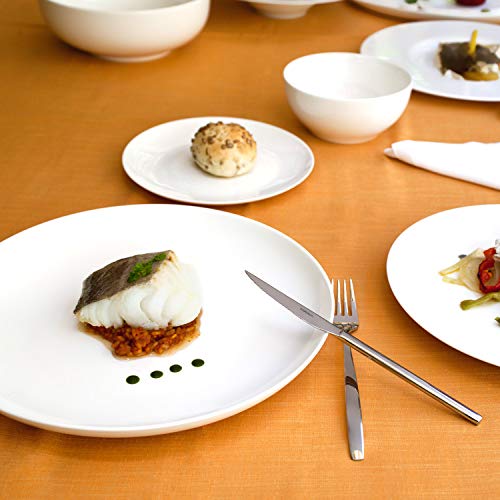 Bidasoa Angelo Vajilla porcelana blanca 18 piezas completa y moderna (platos llanos, hondos y postre), Packaging reforzado