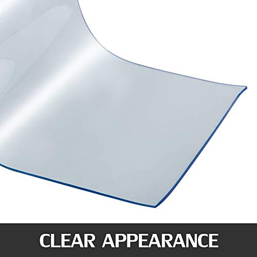Bisujerro Cortina para Puerta de PVC 200mm x 2mm x 50m Cortina Transparente Rollos de Tiras de PVC Tiras PVC Transparente