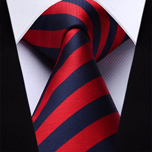 BIYINI Elegante raya corbata panuelo panuelo y bolsillo Set cuadrado regalo para hombres